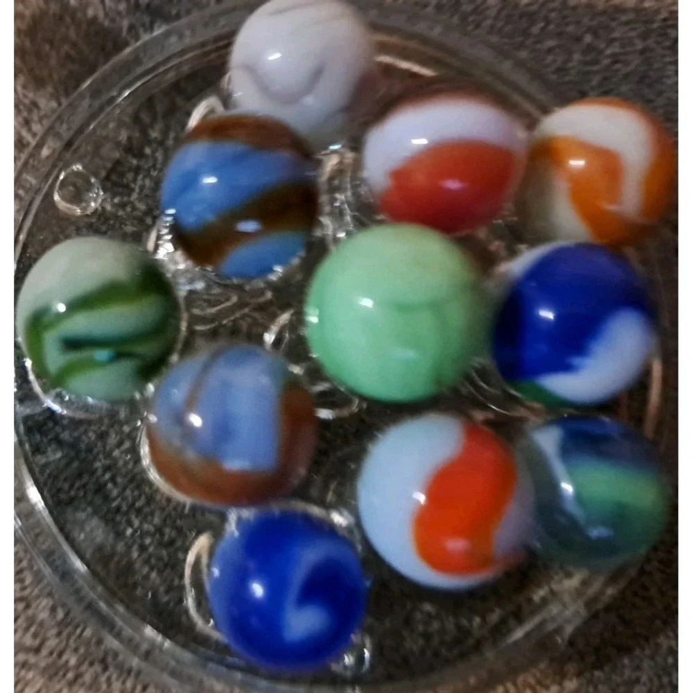 Lot Of 11 Estate Sale Marbles Mixed Colors